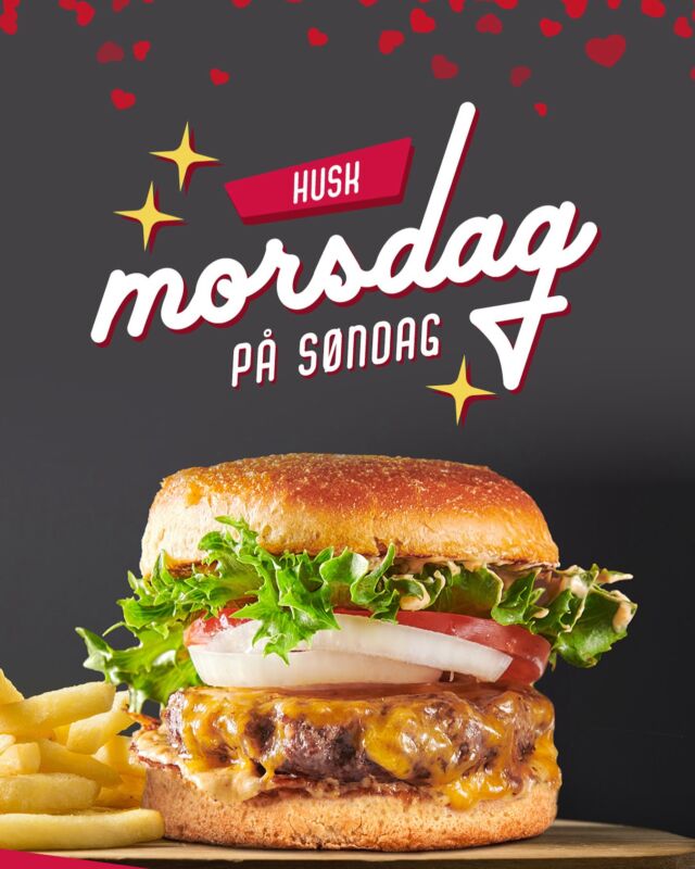 På søndag er det morsdag 🫶🏼 Ta med mamma ut å spise? 💞💖🍔🍗🥙🥪🥤
Book bord via link i bio, eller ved å ringe tlfnummer under:

Johnny Rockets Storo: 466 74 145 📞
Johnny Rockets Sandvika: 408 88 094 📞

#morsdag #dinner